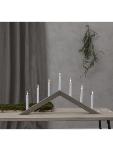 Lichterbogen Arrow, 7-flammig, beige in Braun