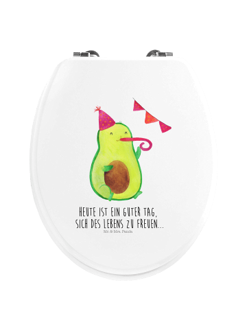 Toilettensitz Avocado Party mit Spruch in Weiß