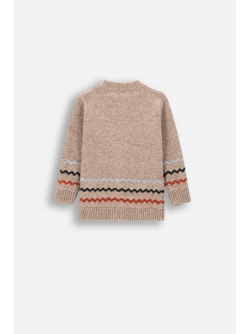Pullover mit Reißverschluss in beige