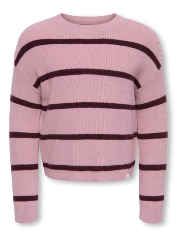 Gestreifter Strickpullover Rundhals Kmgfranca in keepsake lilac