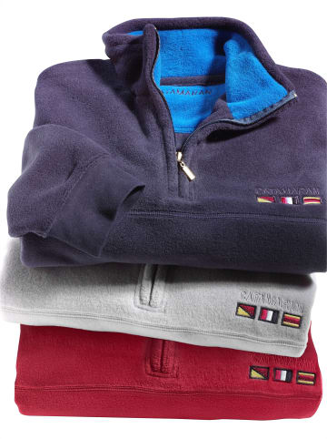Fleecepullover in marine