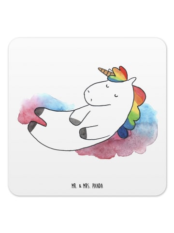 Untersetzer Set Einhorn Wolke 7 ohne Spruch in Weiß