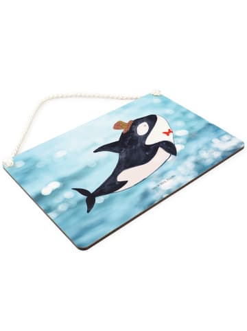 Schild Orca Zylinder ohne Spruch in OZeichenanblue