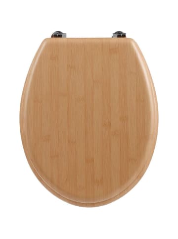 MDF WC-Sitz, Bambus Effekt, Universal in Braun, 45 x 37 cm