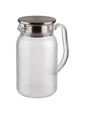 Saft-/ Wasserkanne in transparent, Ø 10 cm, H: 19 cm, 1 Liter    