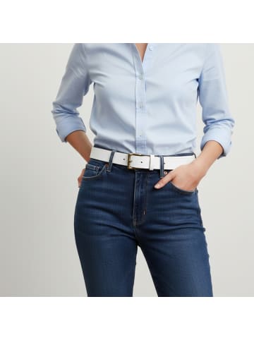Damengürtel Leder in Creme