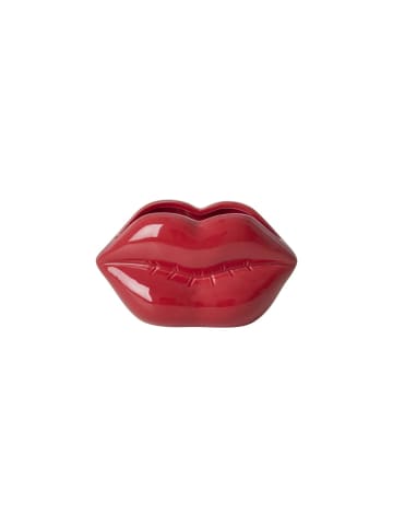 Keramik Vase Lips Rot in rot
