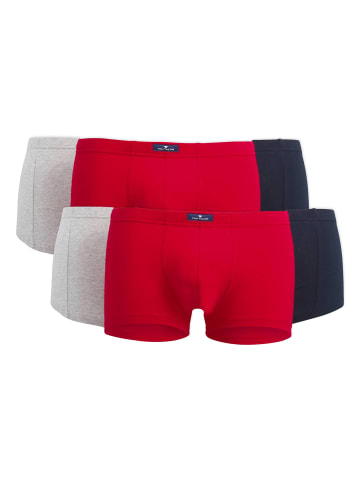 Boxershort 6er Pack in Marine/Rot/Grau