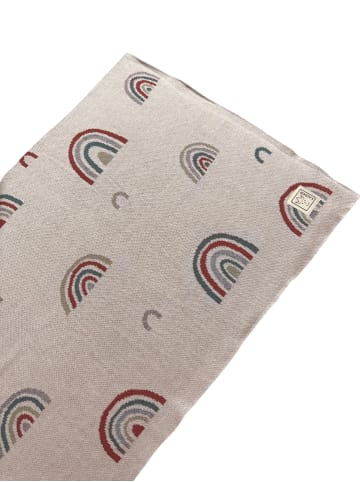 Babydecke Strick Rainbow natural combo