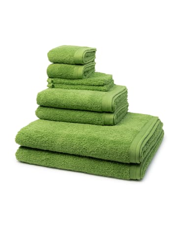 2 X Wasch- 2 X Gäste- 2 X Dusch- 2 X Handtuch im Set Superwuschel in Peridot