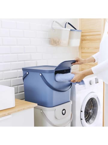 Albula Wäschesammler 40l mit Deckel, Kunststoff (PP recycelt) in Horizon blau