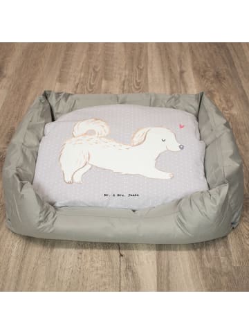 Hundebett Maltipoo Lebensretter ohne Spruch in Grau Pastell