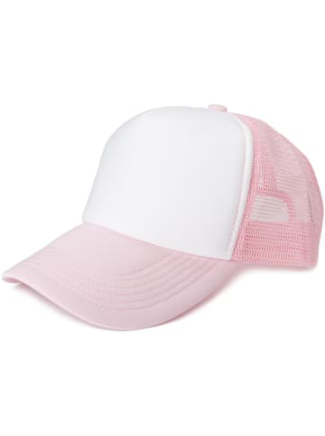 Mesh Cap in Weiß-Babypink