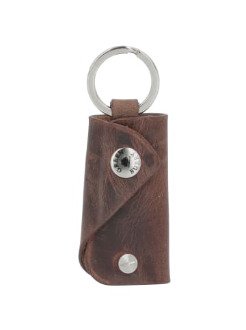 Vintage Schlüsselanhänger Leder 7 cm brown