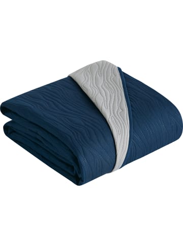 Tagesdecke in blau/grau