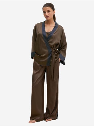 Morgenmantel classic in chocolate brown