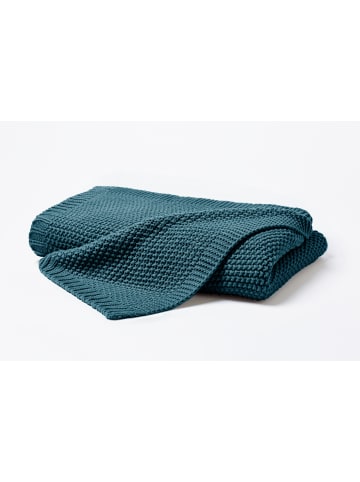 Wohndecke Strickdecke in smaragd