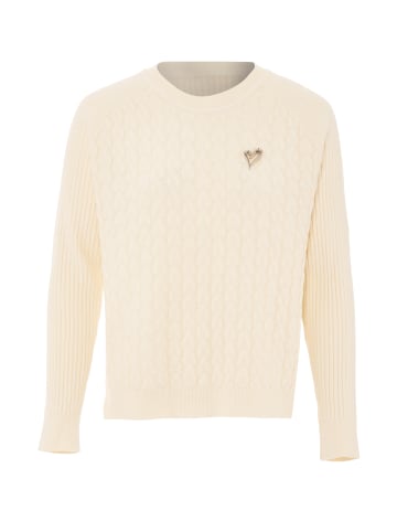 Damen Strickpullover in Wollweiss