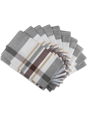 10 Geschirrtücher Toffee Stripe in Grau