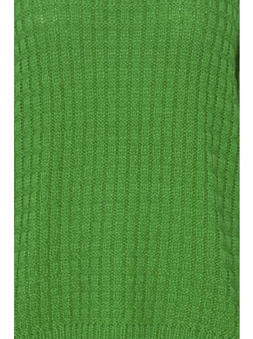 Grobstrick Pullover Sweater mit Abgesetzten Schultern in Grün