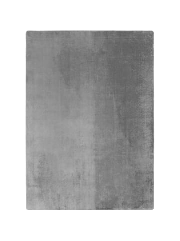 Teppich Kurzflor Waschbar Einfarbig ISAR Strapazierfähig OEKO-TEX in Silber