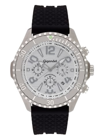 Quarzuhr Chronograph "AQUAZONE" in Schwarz/Silber