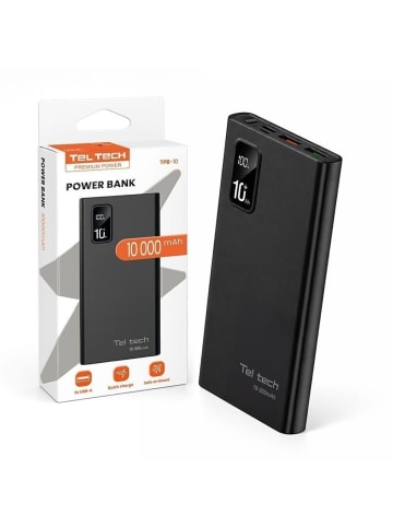 Teltech Powerbank Notfallakku 5A 22,5W schwarz 10000 mAh TPB-10