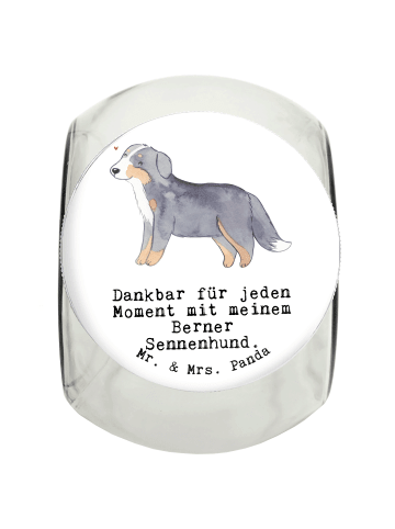 Leckerli Glas Berner Sennenhund Moment mit Spruch in Weiß