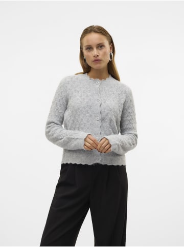 Strickjacke in Light Grey Melange
