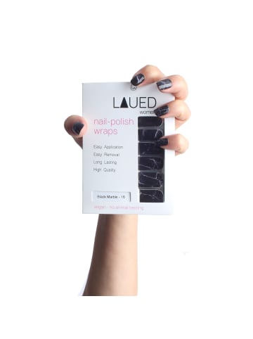 LAUED Nagelfolien marble in Black Marble