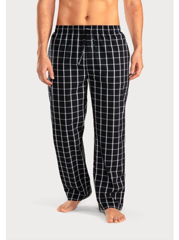 Pyjamahose in schwarz-kariert