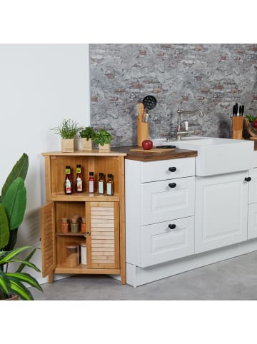 Eckschrank in Natur - (B)58 x (H)92 x (T)30 cm