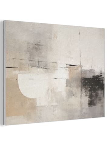 Akustibild Abstrakte Kunst weiß schwarz