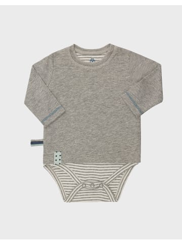 Baby Langarm-Bodyshirt in Grey Melange
