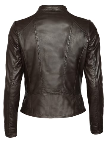 Lederjacke Blanca in dunkelbraun