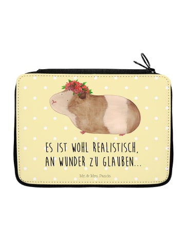 Federmäppchen Meerschweinchen Weisheit mit Spruch in Gelb Pastell