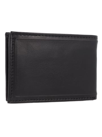 Wood Geldbörse RFID Schutz Leder 10.5 cm black