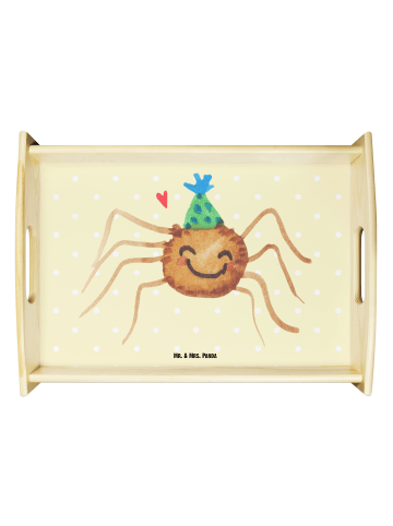 Servier Tablett Spinne Agathe Party ohne Spruch in Gelb Pastell
