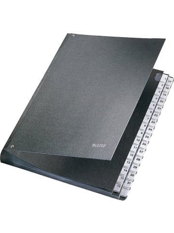 Pultordner 1-31 Fächer Hartpappe schwarz