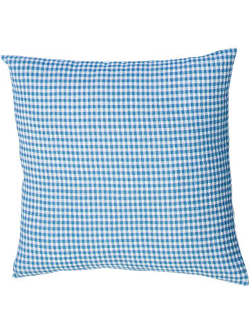 Seersucker Kuschelkissenbezug in blau-weiß