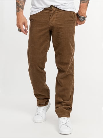 Stoffhose in Dunkelbeige