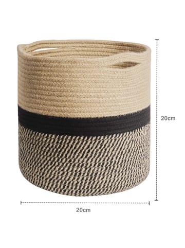 Pflanzkorb Aufbewahrungskorb Topf Gefäß in Beige 20x 20