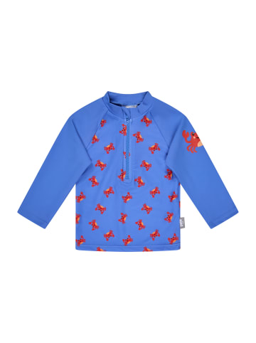 Badeshirt langarm Krabbe in bläulich