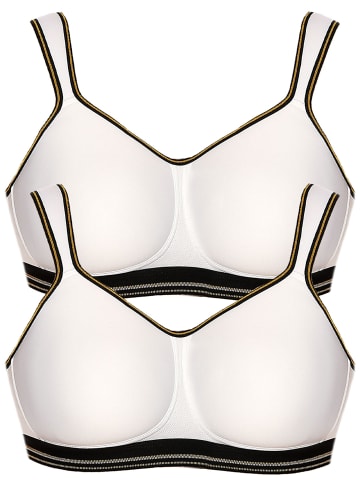 2er Pack Sport BH intense in weiss weiss