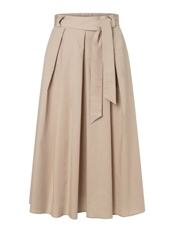 weit ausgestellter Midirock in beige