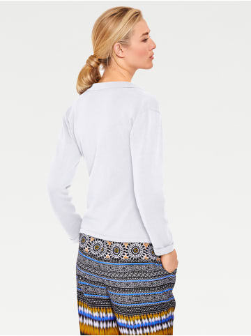 Feinstrickjacke in weiß