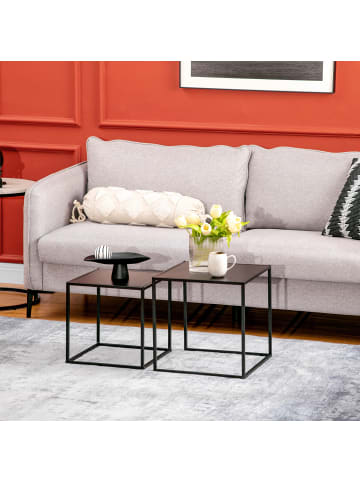 Couchtisch-Set in Schwarz 40L x 40B x 40H cm