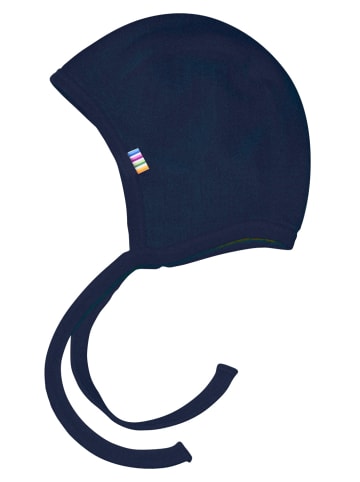 Erstlingsmütze aus Merinowolle in navy