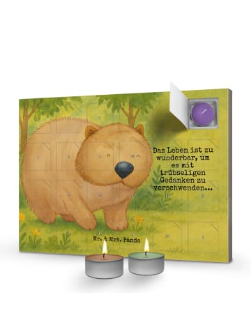 Adventskalender Wombat Design mit Spruch in Weiß
