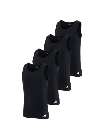 Unterhemd 4er Pack in Schwarz